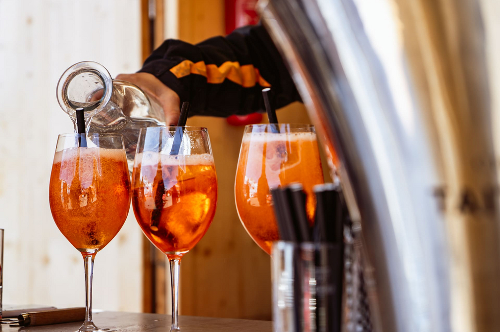 Aperol Spritz beim Ski & Beats Event am Stubaier Gletscher